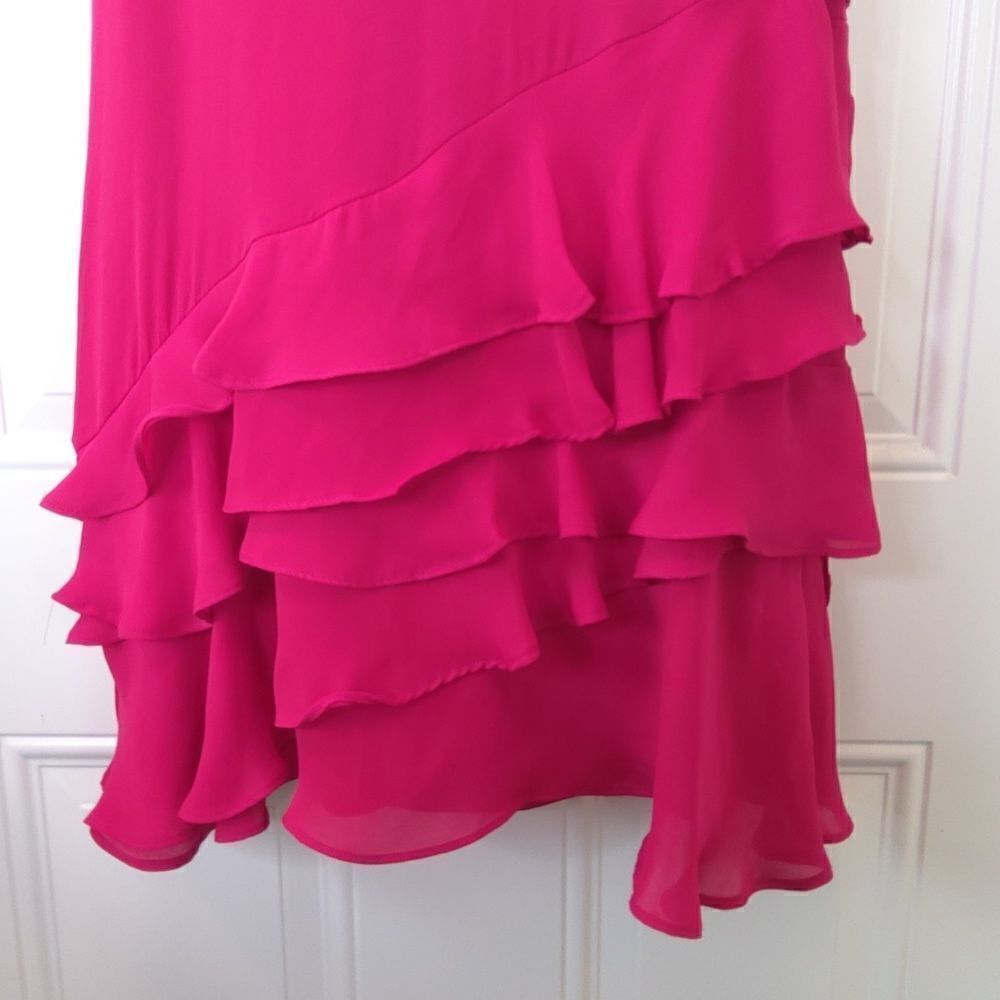 Taylor red fully lined adjustable spaghetti strap… - image 4